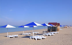 Пляж Прибрежного Отдых в Прибрежном Сакский район